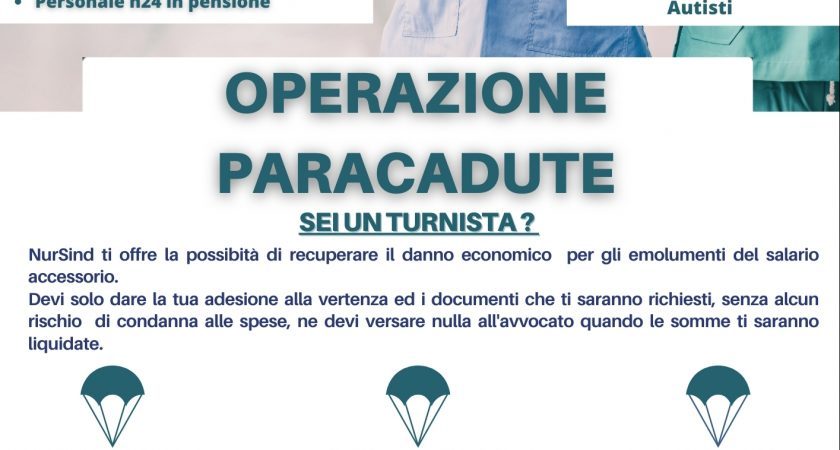 Operazione Paracadute: Nuova vertenza per gli Operatori di Ascoli Piceno e San Benedetto T.